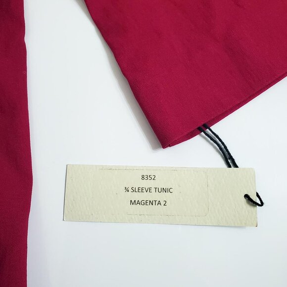 Estelle and Finn Womens Tunic Top Size 2 Magenta 3/4 Sleeve Stretch Lined - Picture 9 of 15
